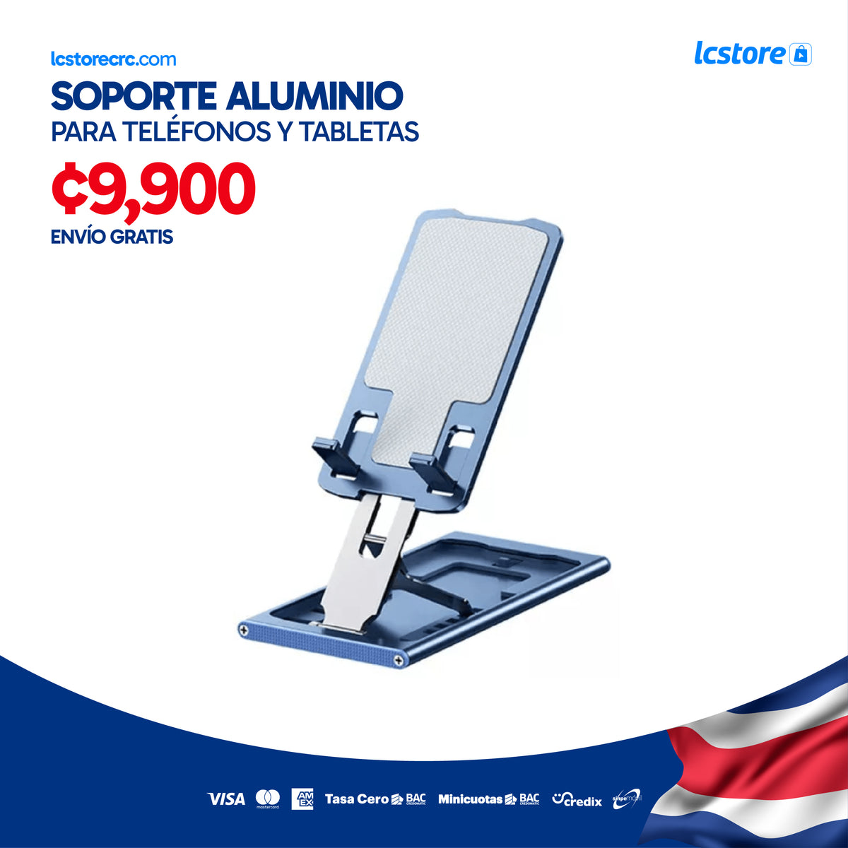 Soporte de Aluminio para Teléfonos y Tabletas