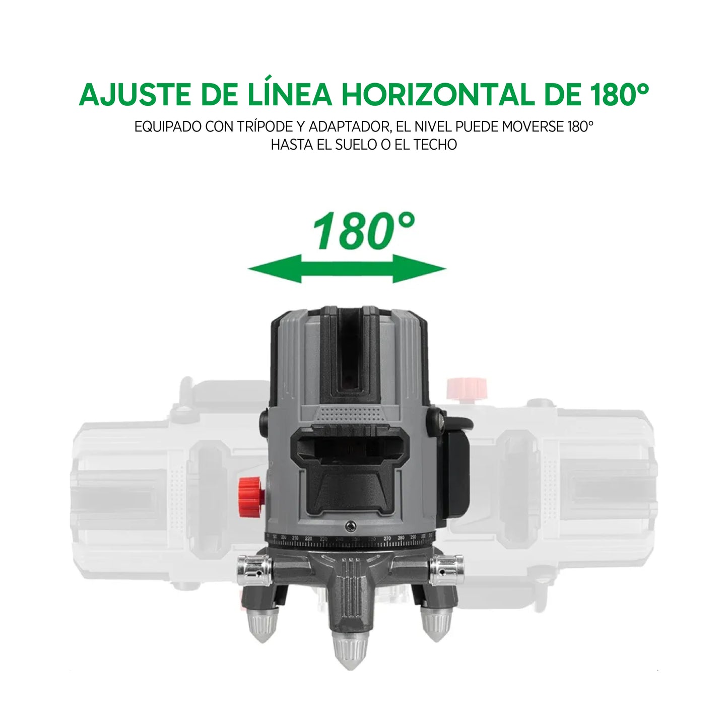 Nivel Láser Nanwei de 2 Líneas 520NM – Luz Verde Profesional, Autonivelante y Resistente