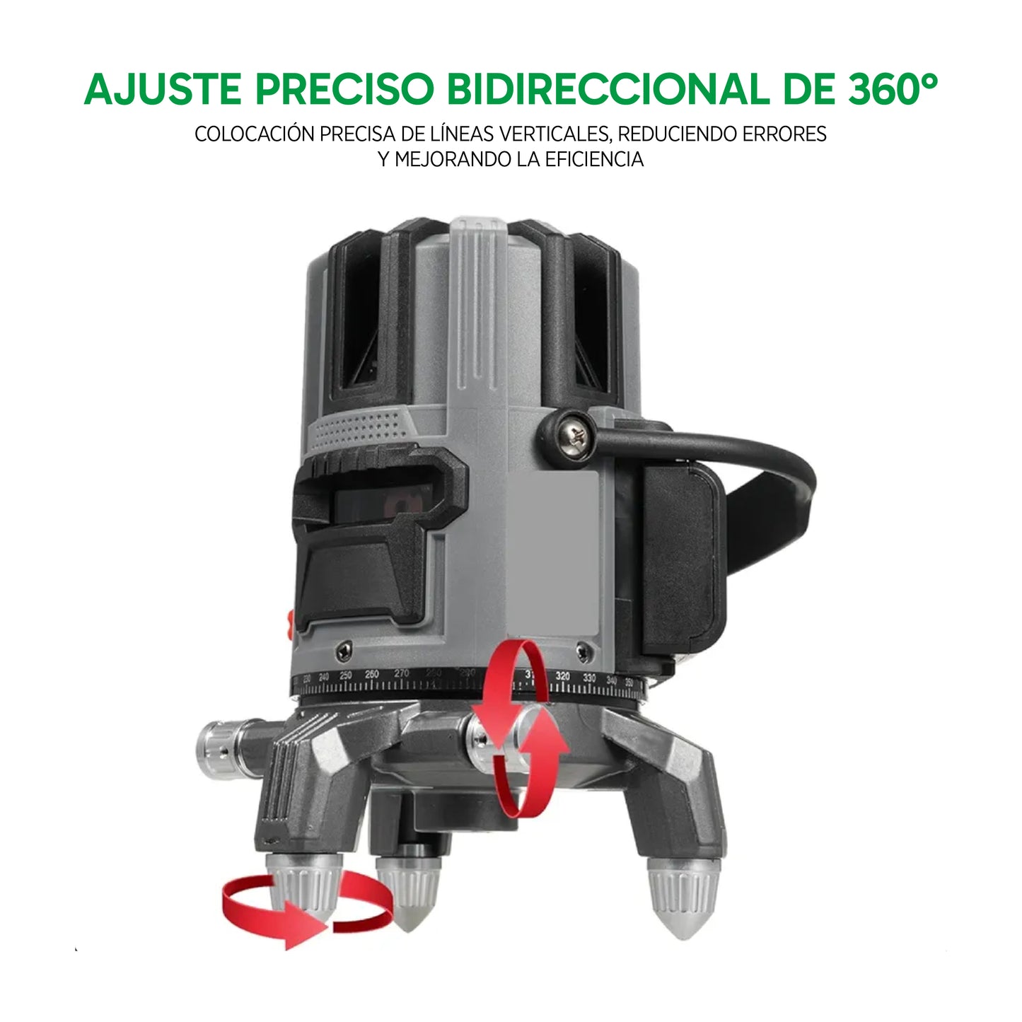 Nivel Láser Nanwei de 2 Líneas 520NM – Luz Verde Profesional, Autonivelante y Resistente
