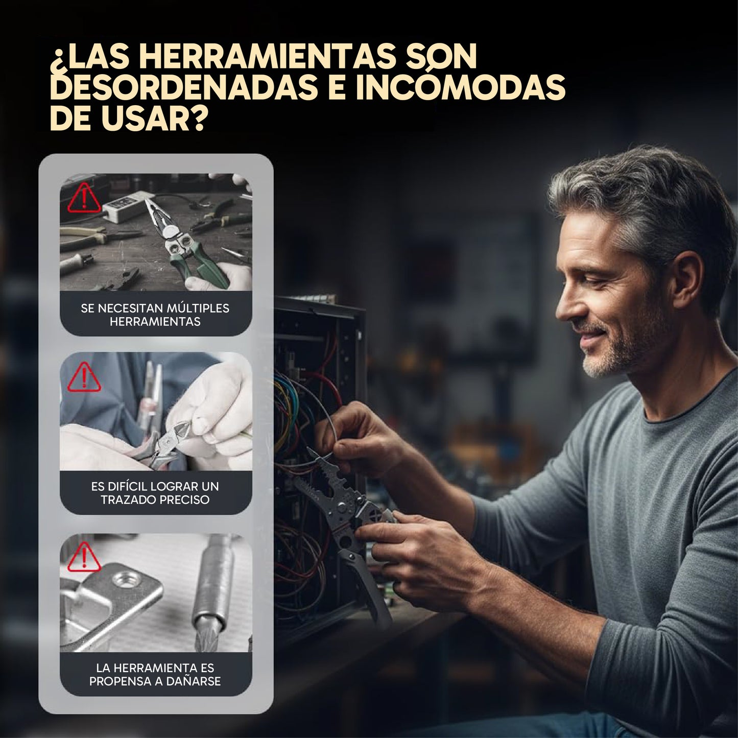 Pack de 2 Alicates Pelacables Multifunción 8 en 1 – Herramienta Eléctrica Profesional