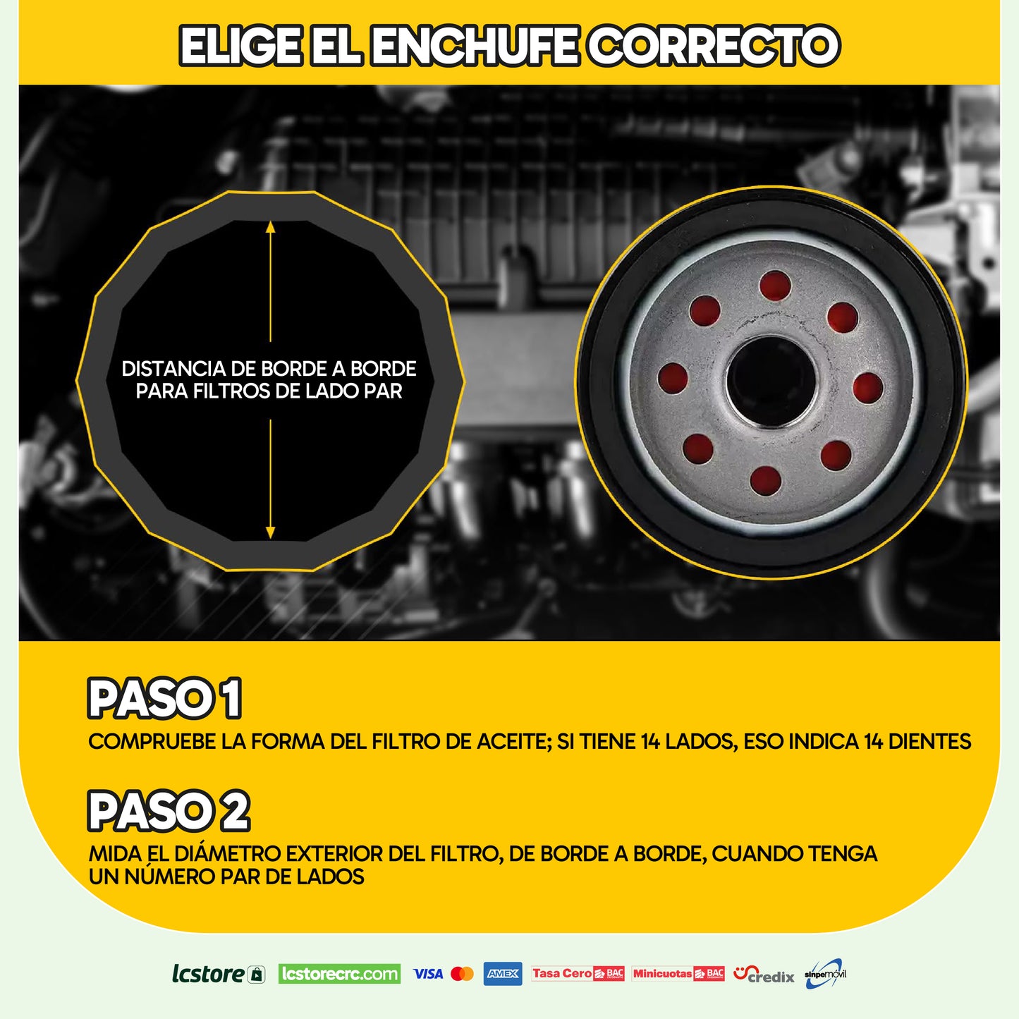 Juego de Dados para Filtro de Aceite (10 Piezas con Ratchet de 3/8")