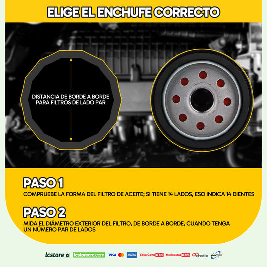 Juego de Dados para Filtro de Aceite (10 Piezas con Ratchet de 3/8")