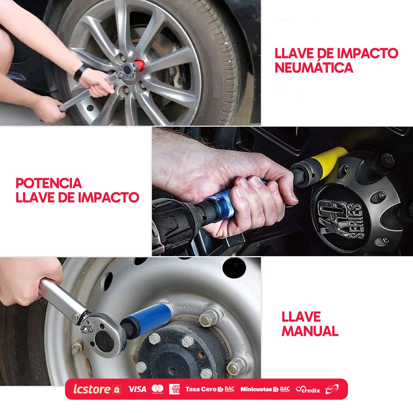 Juego de 4 Cubos de Impacto con Protección para Aros de Lujo (Manga Teclada)