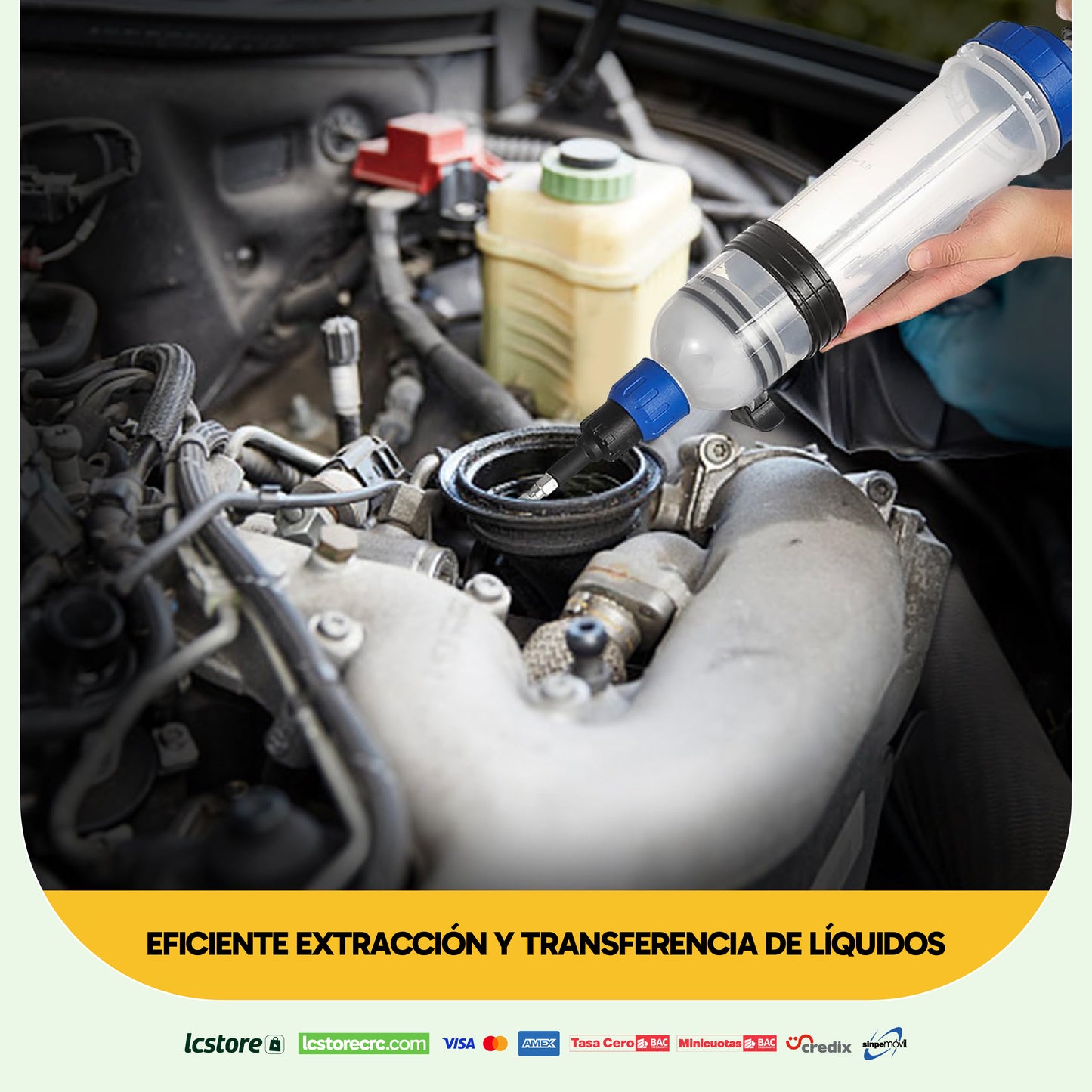 Extractor e Inyector de Fluidos Automotriz Gran Capacidad (1500 cc / 1.5 Litros)