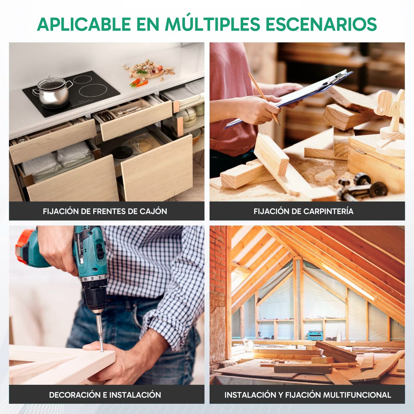 Pack de 4 Abrazaderas de Cajón Gavetas