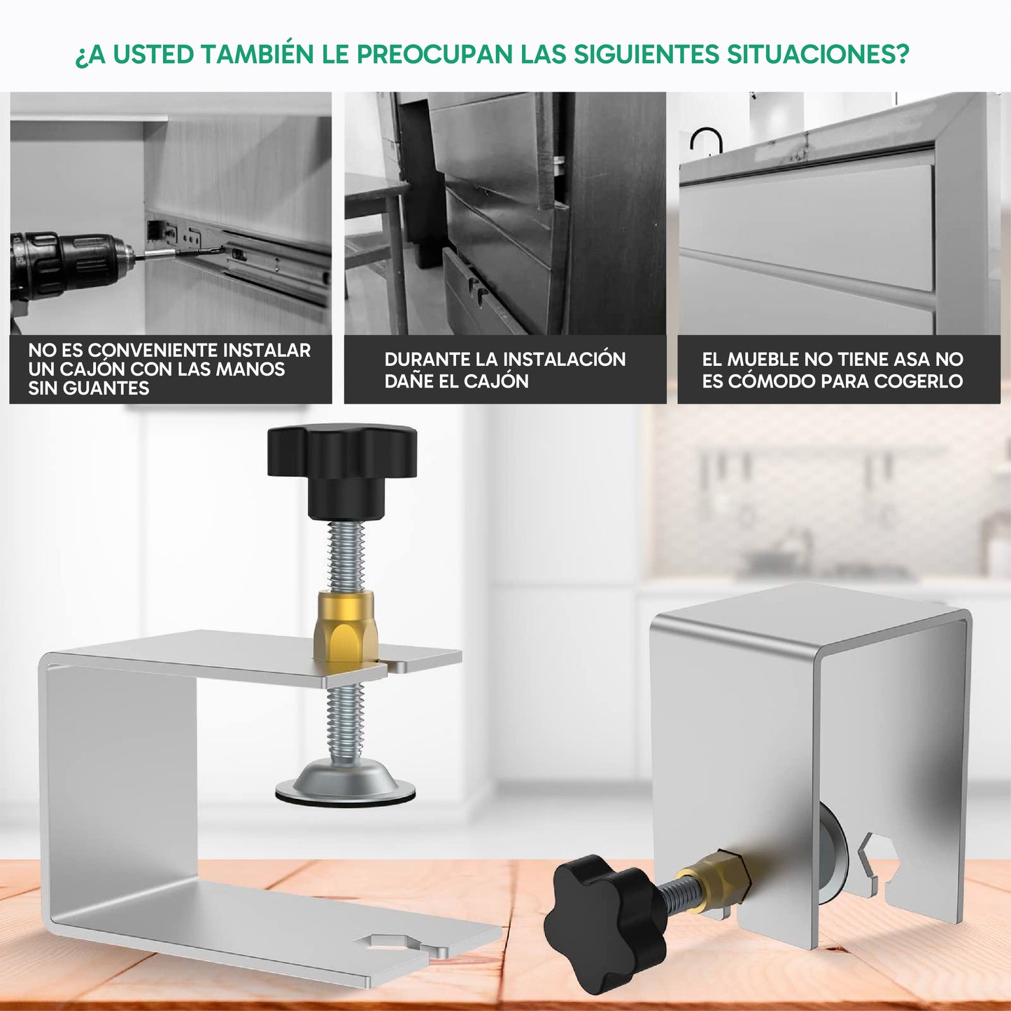 Pack de 4 Abrazaderas de Cajón Gavetas