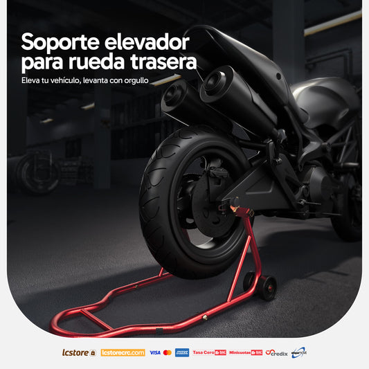 Soporte de Elevación Trasero para Motocicleta con Cabezas Intercambiables