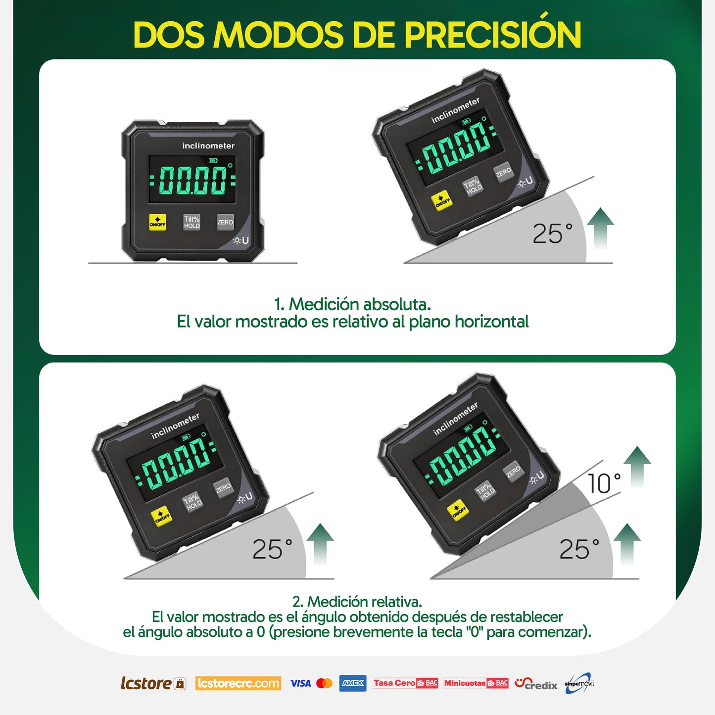 Inclinómetro Digital de Alta Precisión