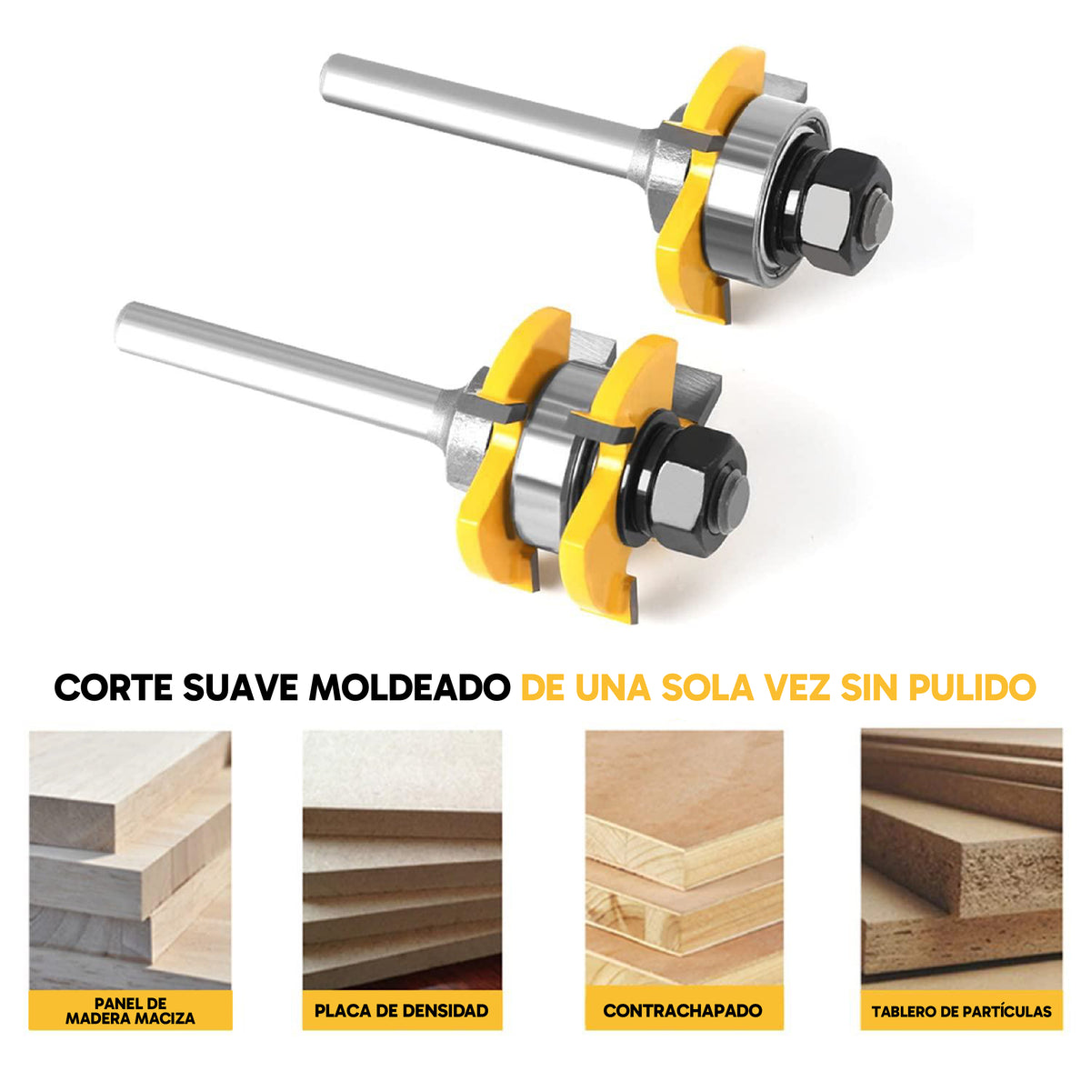 Fresas Planas Router Fresas router de 1/4 para pisos y paredes 33mm de corte – LC Store