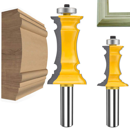 Juego de fresas para router de Puerta de Armario – 2 Piezas, Vástago 1/2"