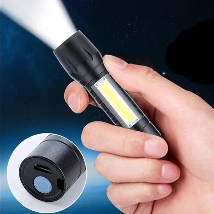 Pack de 2 Linternas LED Recargables de Alto Lúmenes
