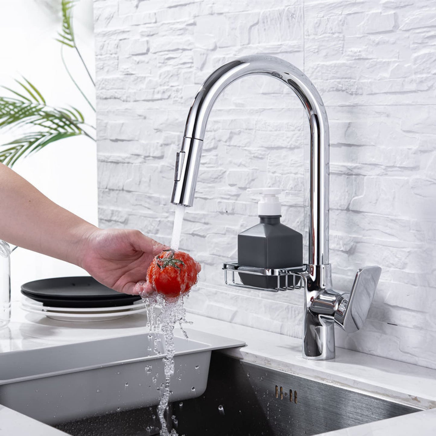 Grifo de Cocina con Rociador Extraíble 2 Modos de Salida de Agua
