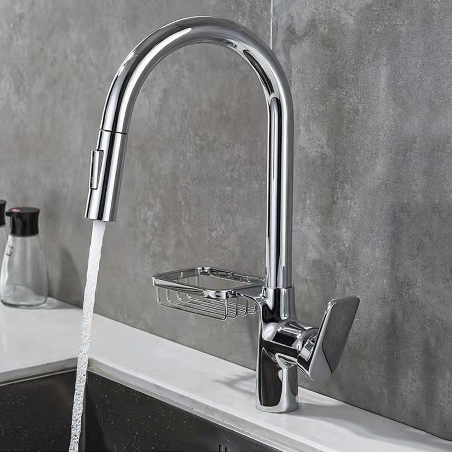 Grifo de Cocina con Rociador Extraíble 2 Modos de Salida de Agua
