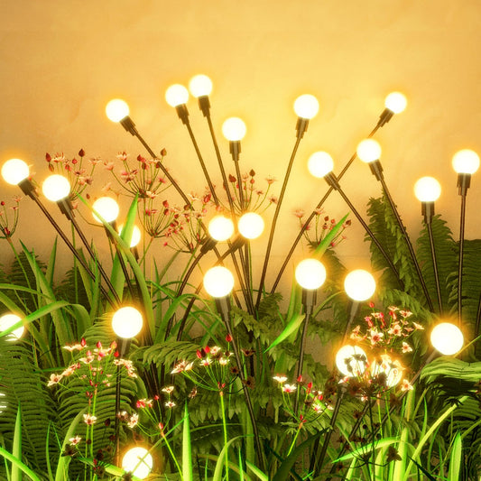 Pack de 4 Luces Solares para Exteriores - 32 LEDs Oscilantes