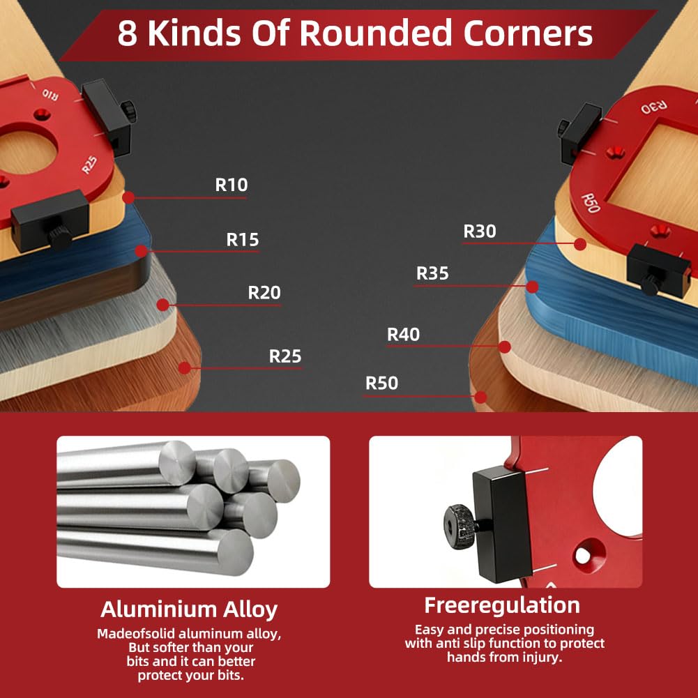Plantillas y Guías de Router para Carpintería – Radios R10 a R35