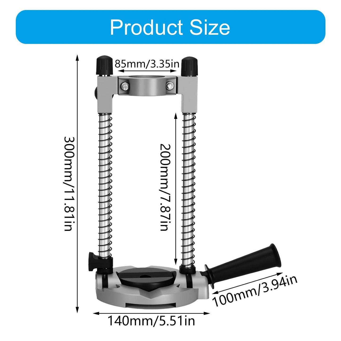 Soporte y Guía de Perforación Portátil para Taladro