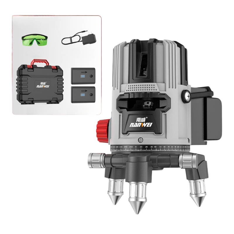 Nivel Láser Nanwei de 2 Líneas 520NM – Luz Verde Profesional, Autonivelante y Resistente
