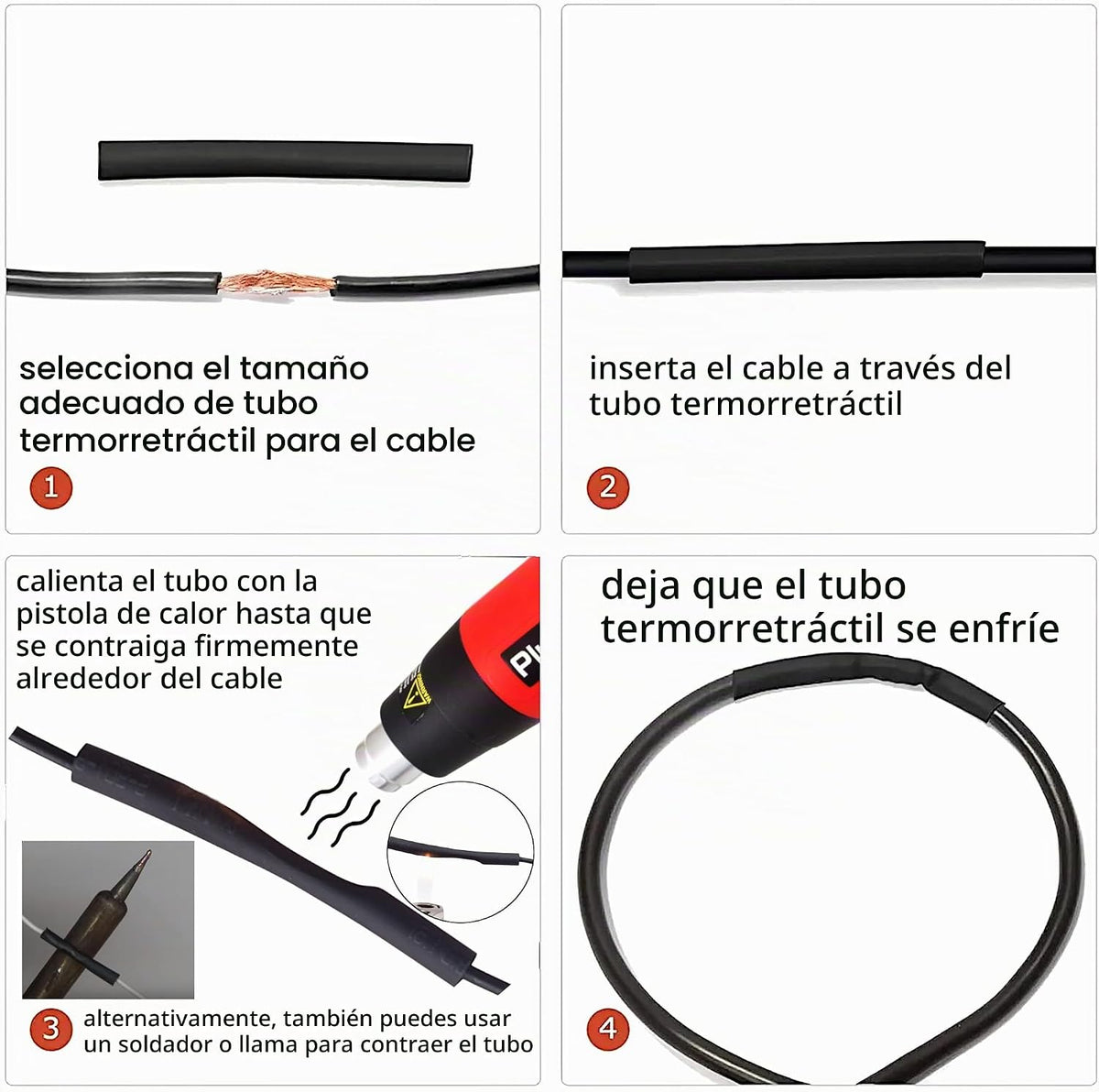 Kit de Tubos Termorretráctiles 800 Piezas (12 Medidas)