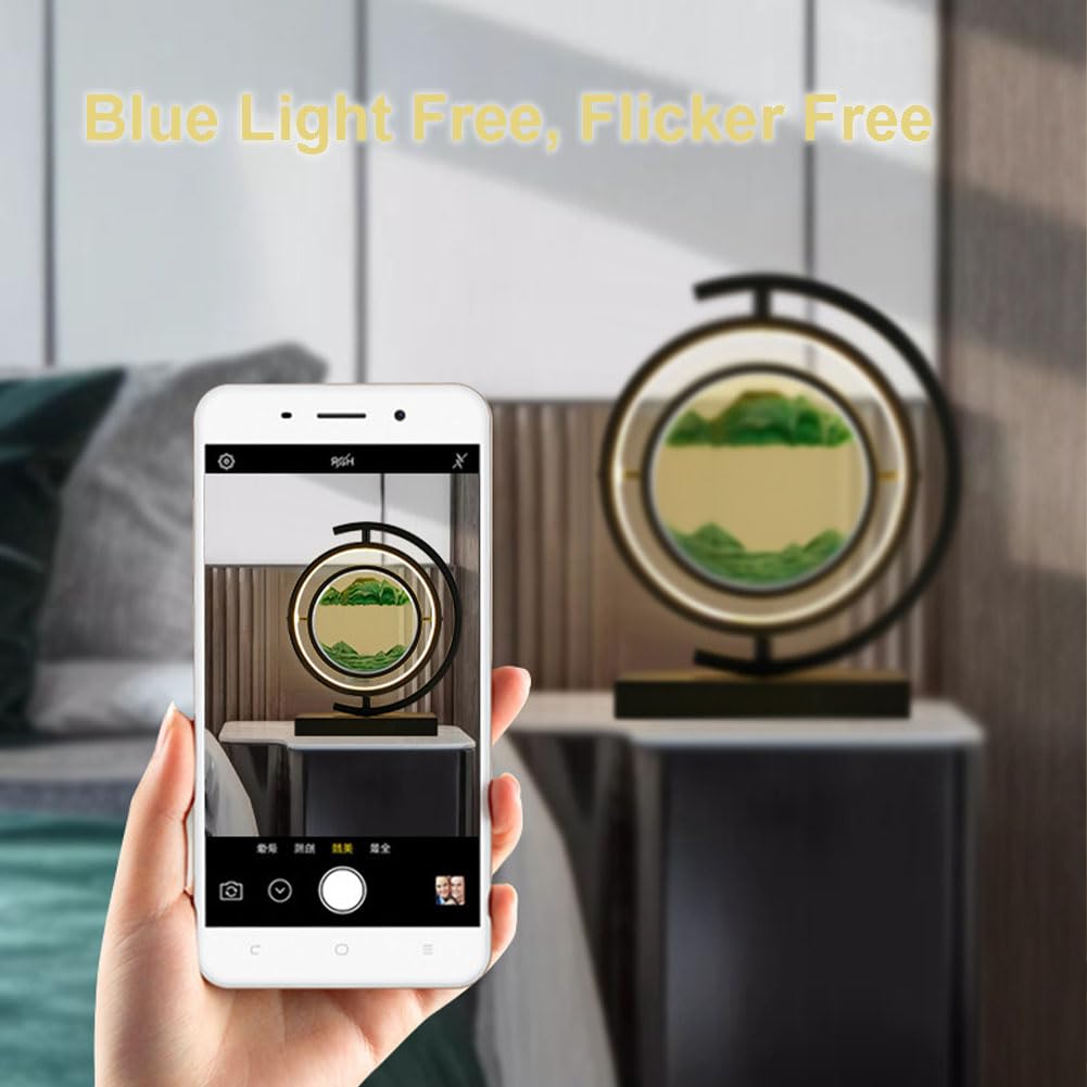 Lámpara de escritorio Decorativa de 360 grados con Arena Movediza