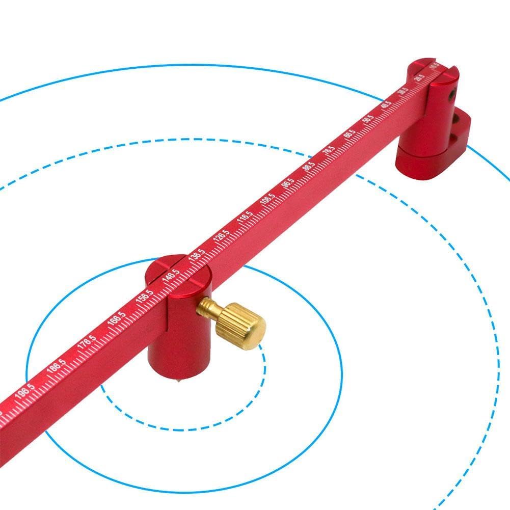 Compás trazador y Guía para Corte Círcular en Madera (55 cm / Radio 36.5 mm - 550 mm)
