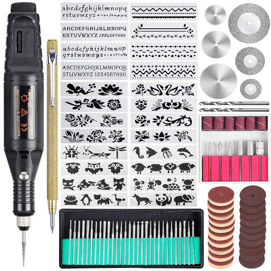 Kit de Mini Mototool y Lápiz Grabador de Precisión (Multiuso)