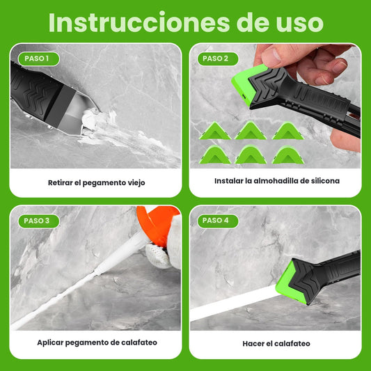 Kit de Herramientas 5 en 1 para Aplicación y Remoción de Silicona