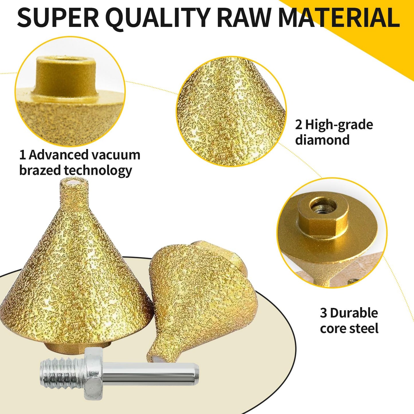 Fresa de Diamante 38 ñmm / 50mm M14 – Pack de 2 (Taladro y Amoladora)