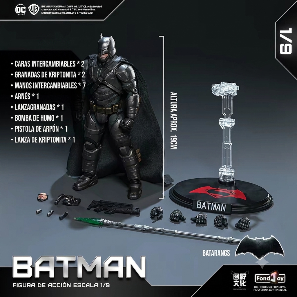 Figura de Acción Articulada Batman (Batman v Superman: Dawn of Justice - Escala 1/9)