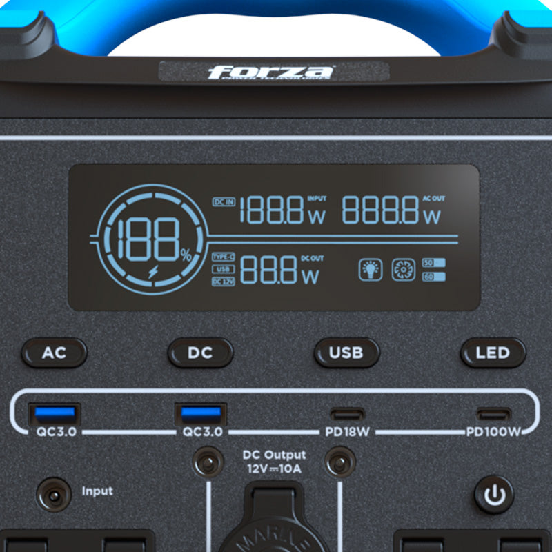 Generador Eléctrico Portátil Forza Titan FPP-T700 – 700W | Estación de Energía con Batería LMFP