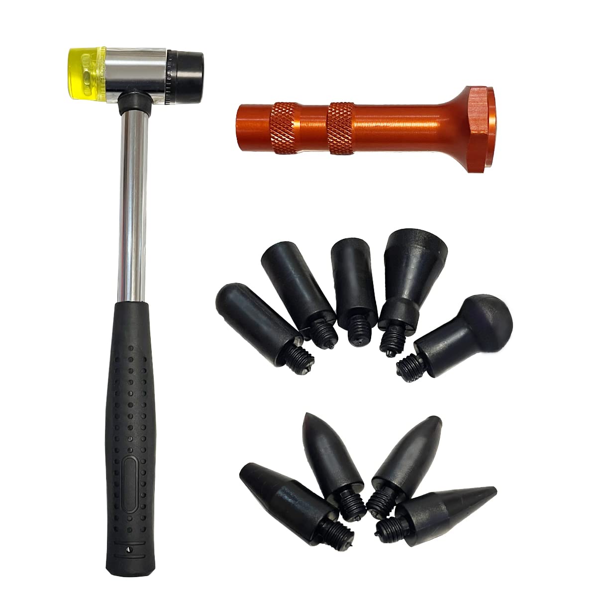 Kit de Reparación de Abolladuras con Martillo y Puntas Intercambiables