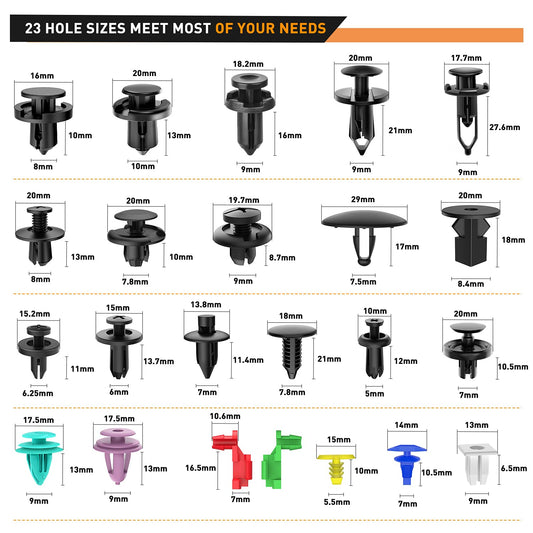 Set de Grapas Automotrices Universales y Herramientas (680 Clips)