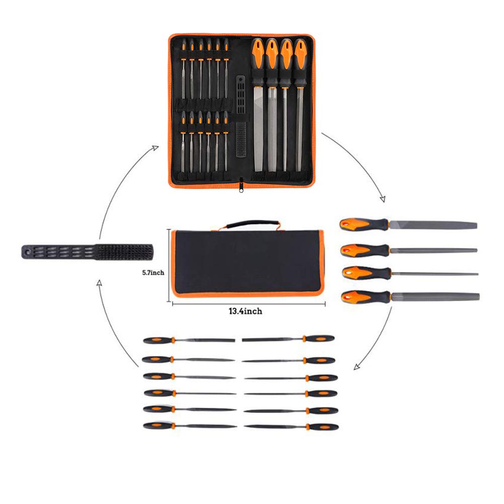 Kit de Limas para Metal y Madera – 17 Piezas