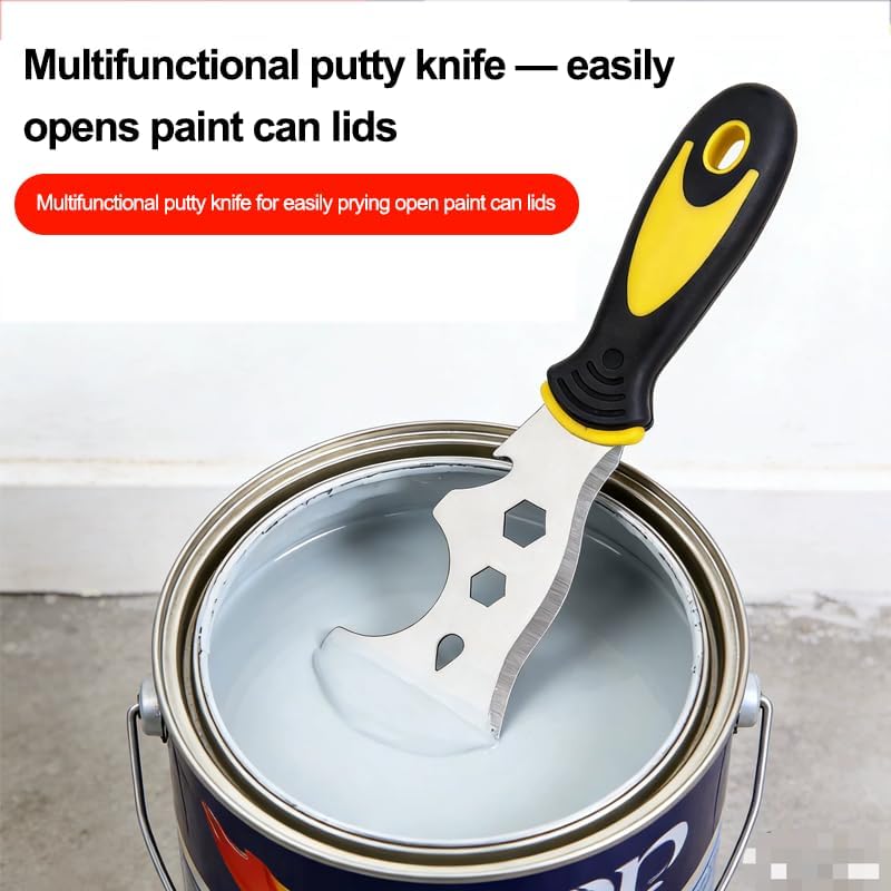 Pack de 2 Espátulas Multiuso de Pintor en Acero Inoxidable (Herramienta 16 en 1)