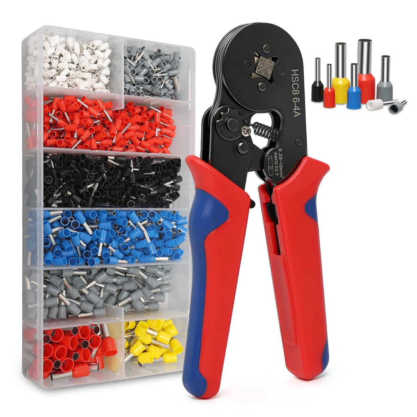 Kit de Herramientas de Crimpado de Alambre con 1200 Terminales