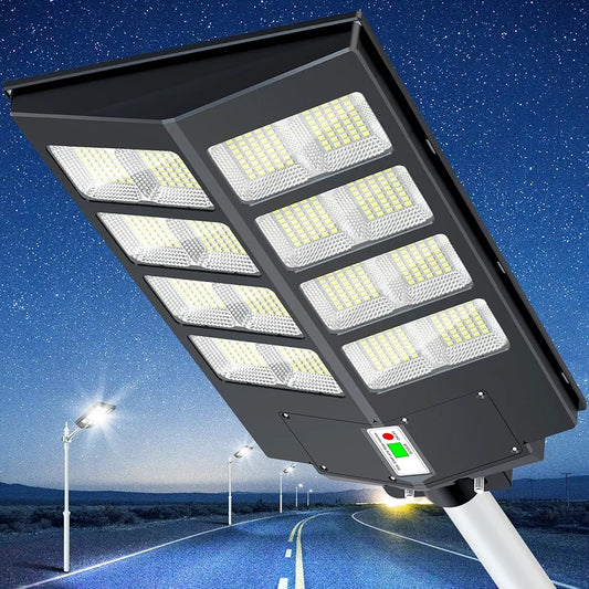 Luz Solar de Calle 800W – 640 LED con Sensor de Movimiento y Control Remoto