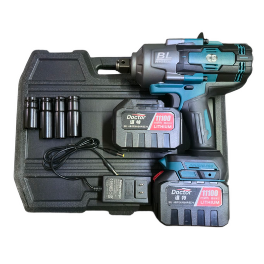 Taladro de Impacto Inalámbrico 3/4" – 2000Nm con 2 Baterías, Estuche y Accesorios
