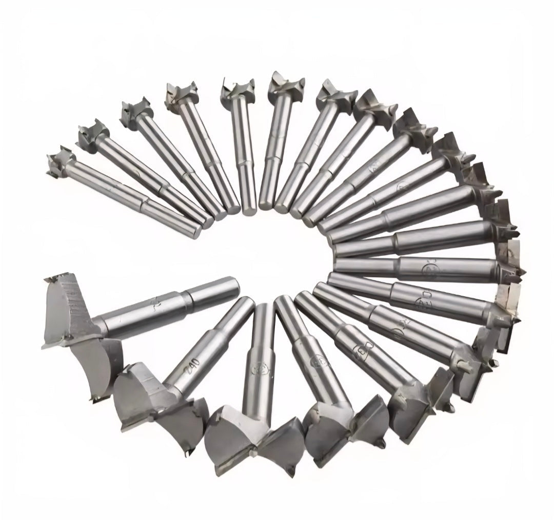 Juego de 19 Brocas Forstner de 14 a 50 mm – Cortador de Agujeros Autocentrante para Carpintería 🪵⚙️