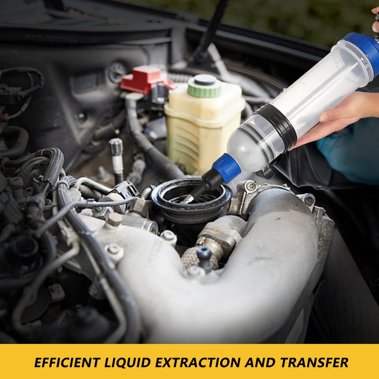 Extractor y Inyector de Fluidos Automotriz Gran Capacidad (1500 cc / 1.5 Litros)