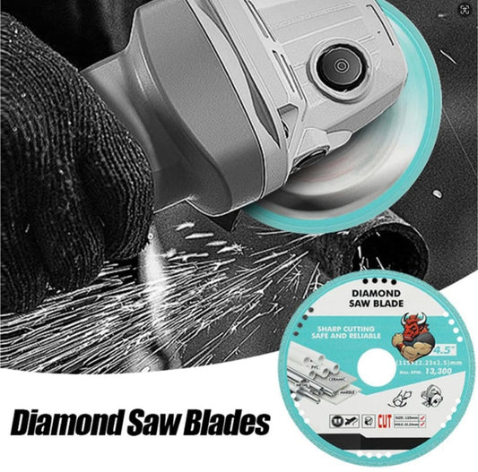 Set de 5 Discos de Diamante 4 1/2” – Corte Multiusos para Metal, Piedra, Mármol, Porcelanato, y más