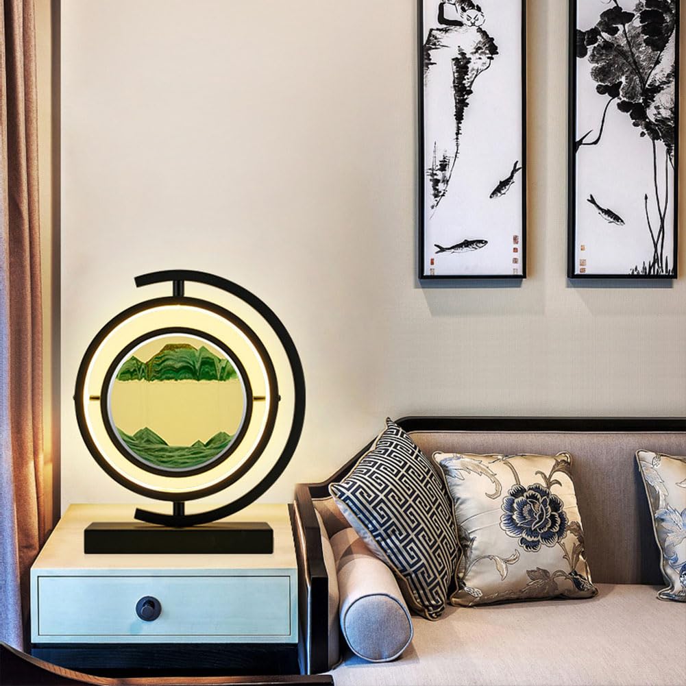 Lámpara de escritorio Decorativa de 360 grados con Arena Movediza