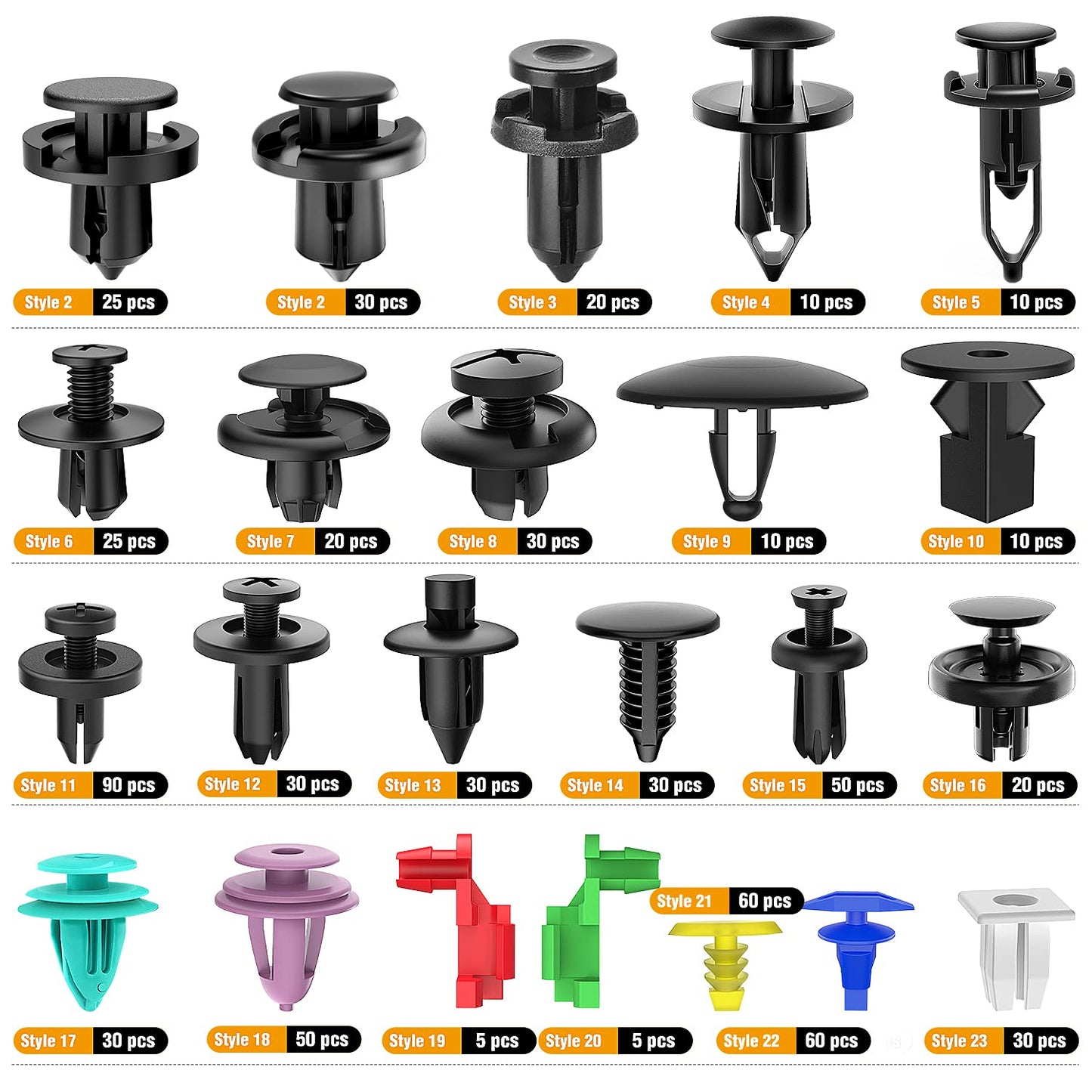 Set de Grapas Automotrices Universales y Herramientas (680 Clips)