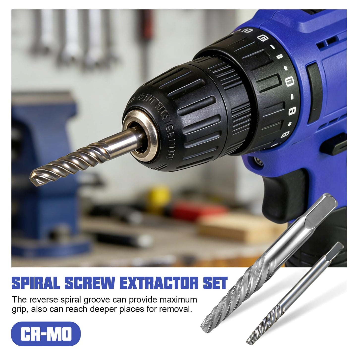 Kit Profesional de Extractores de Tornillos y Pernos Dañados (26 Piezas)