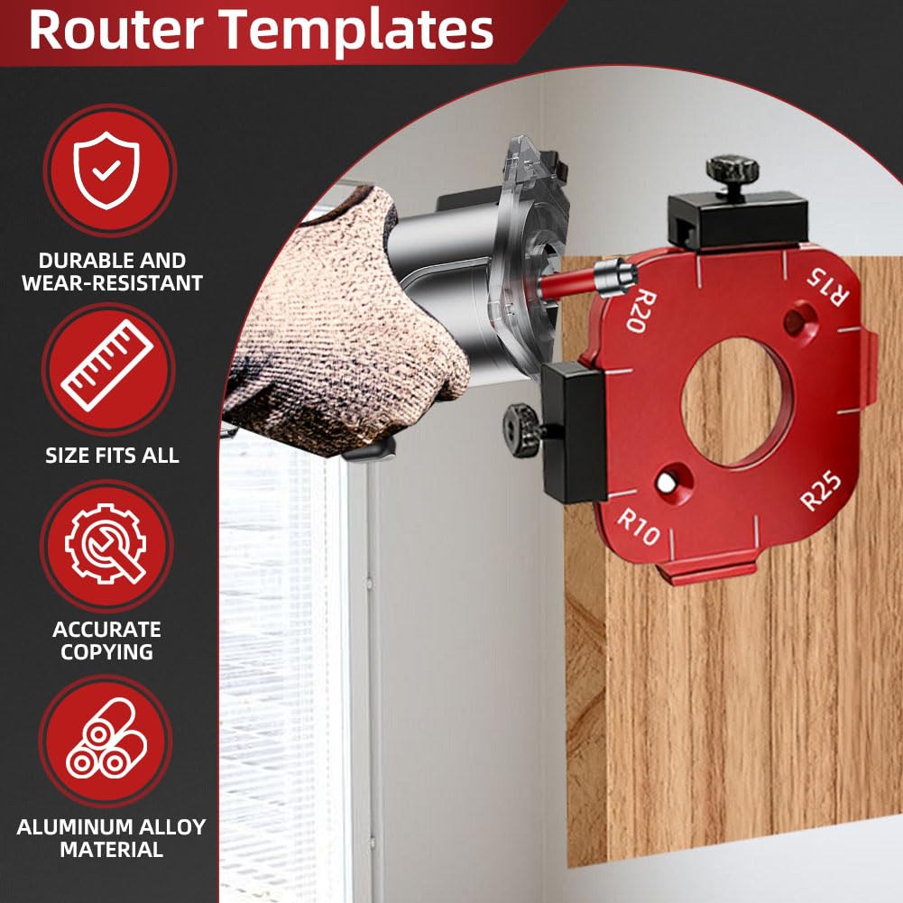 Plantillas y Guías de Router para Carpintería – Radios R10 a R35