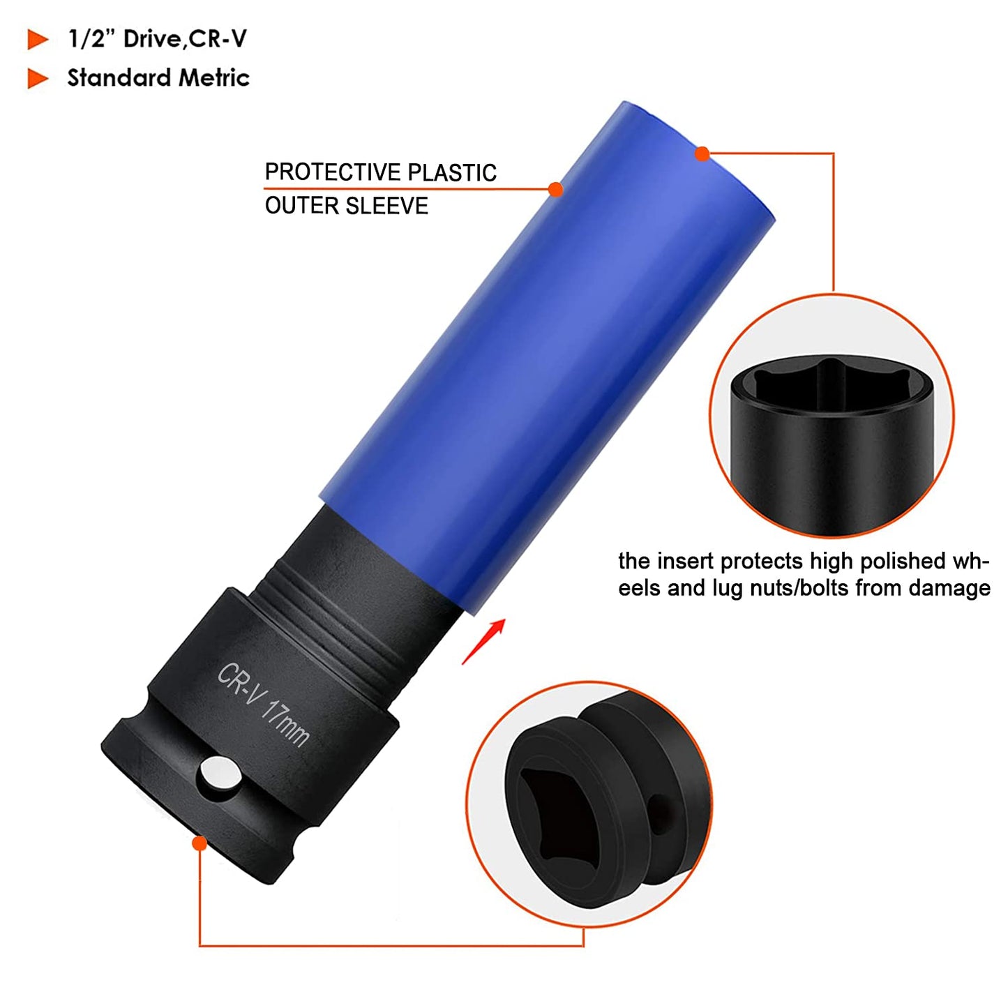 Juego de 4 Cubos de Impacto con Protección para Aros de Lujo (Manga Teclada)