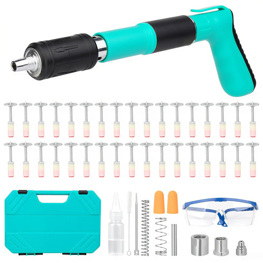 Pistola de clavos para hormigón con 100 clavos