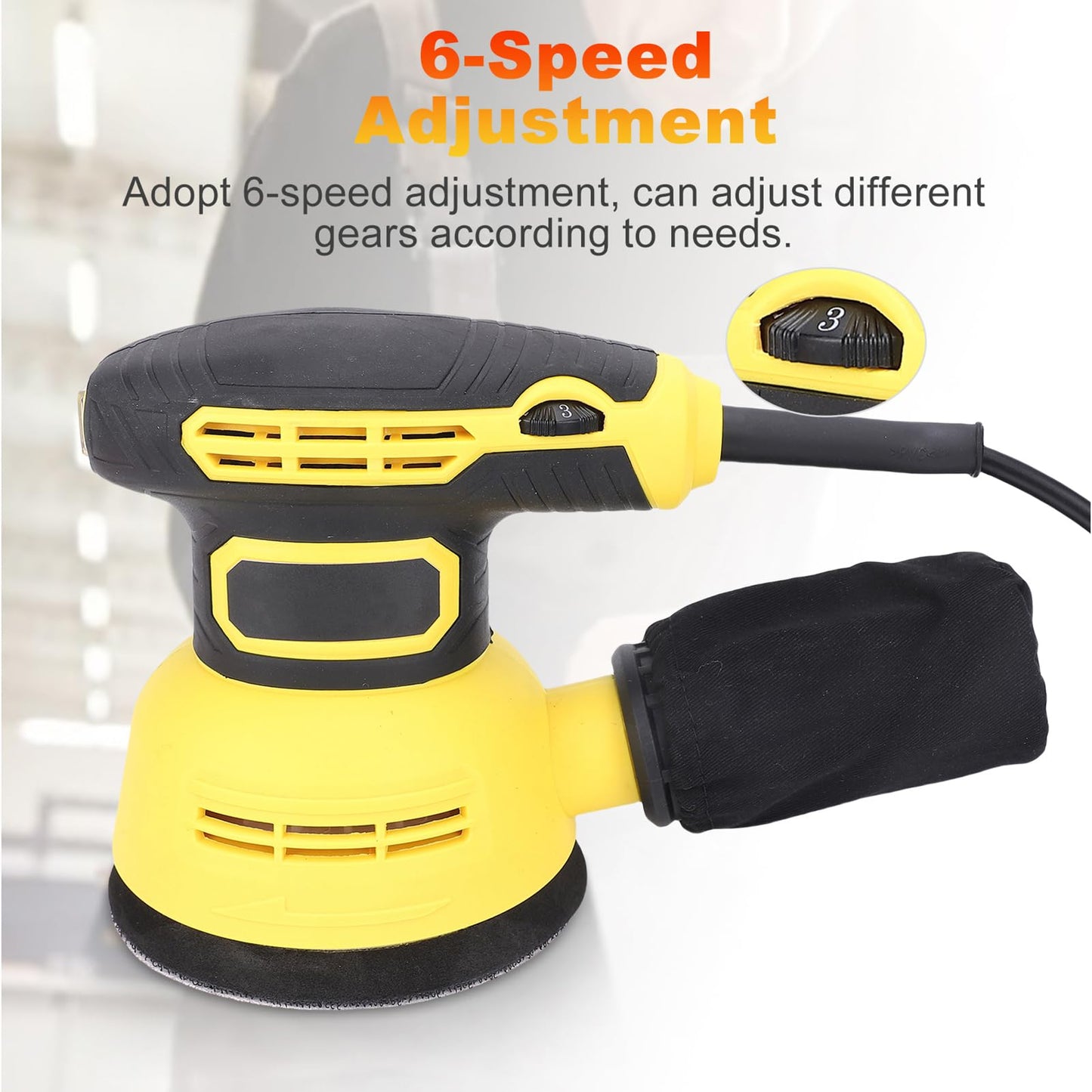 Lijadora y Pulidora Orbital Profesional TD-125 (5 Pulgadas)