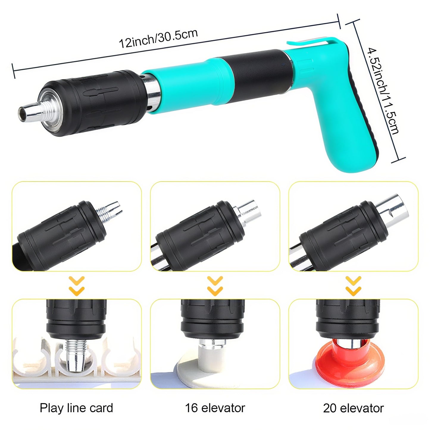 Pistola de clavos para hormigón con 100 clavos