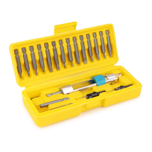 Juego de 20 Piezas y puntas  para Taladro de Medio Giro con Puntas Multifunción