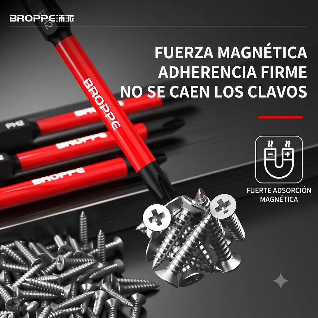 Juego de puntas y cabezas de impacto de 41 piezas con estuche de transporte