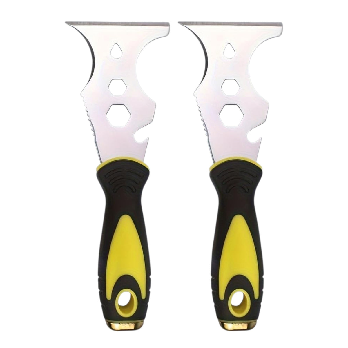 Pack de 2 Espátulas Multiuso de Pintor en Acero Inoxidable (Herramienta 16 en 1)